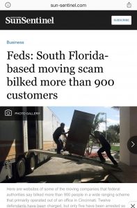 moving scams in florida