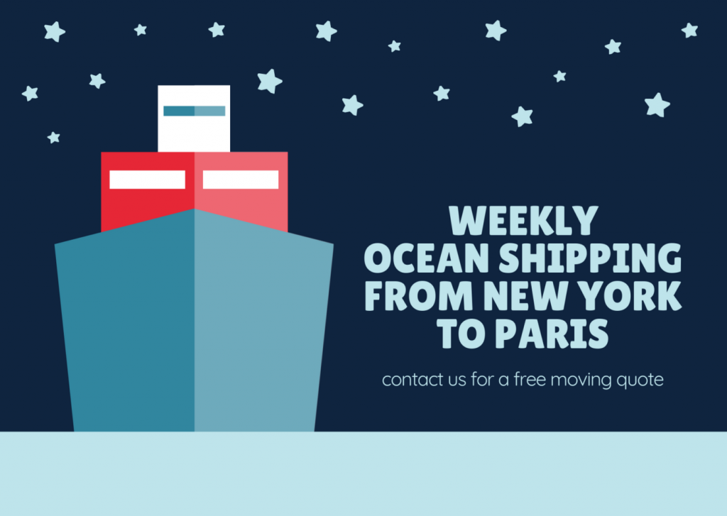 Ocean freight is the least expensive way to move to paris